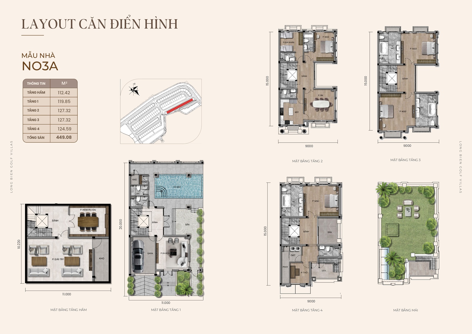 thiết kế biệt thự long biên golf villas